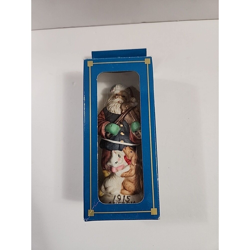 Vintage Old World Santa Figurine 1915 Austria 5" Porcelain Christmas Decor